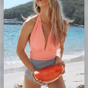 Cupshe Striped One-Piece Swimsuit M